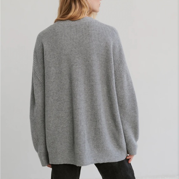 JENNI KAYNE Cashmere Cocoon Cardigan in Heather Grey - Picture 5 of 9